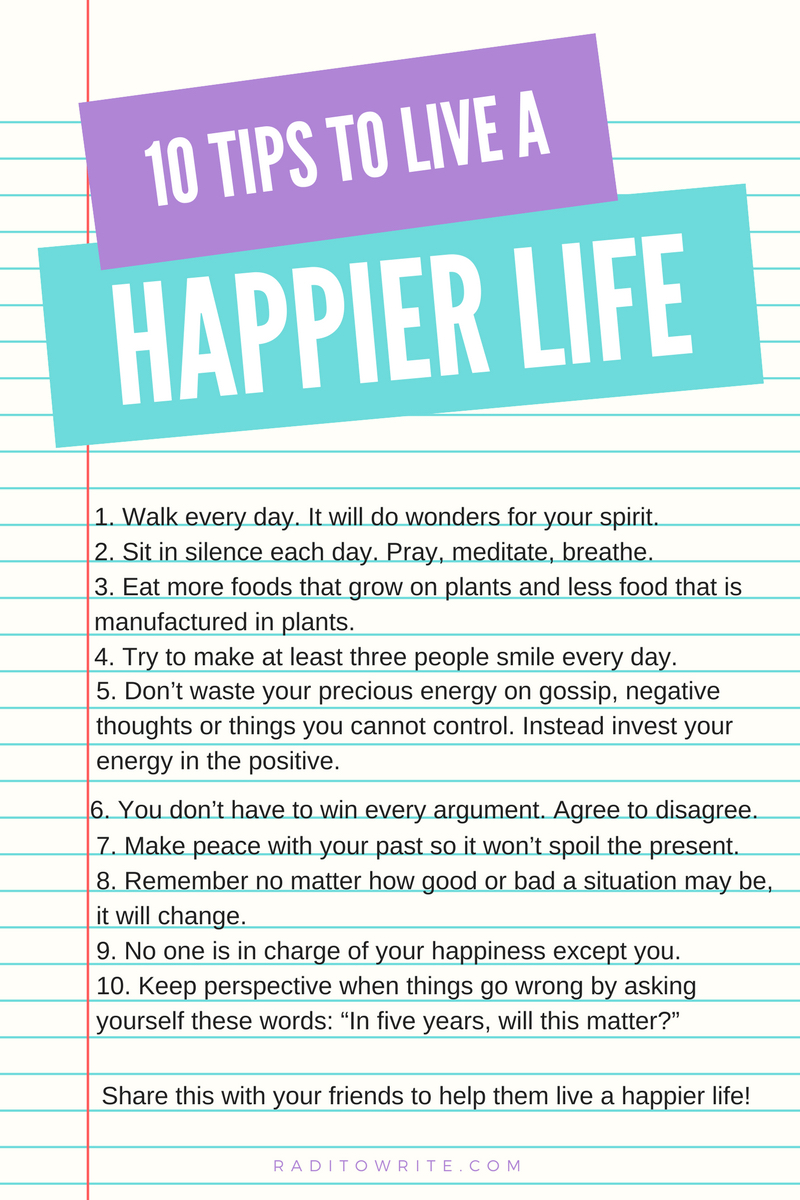 7 TIPS TO LIVE A HAPPIER LIFE